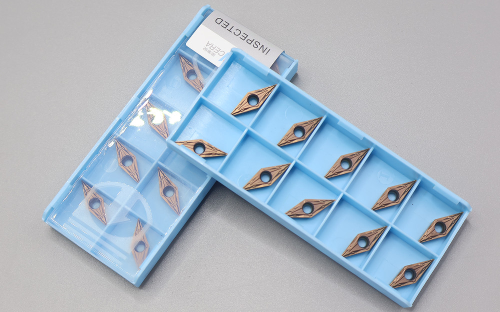 Carbide xoay inserts dương rhombic 35 ° VBMT1103 lớp phủ máy quay Carbide inserts cho chế biến hoàn thiện trên Stainl