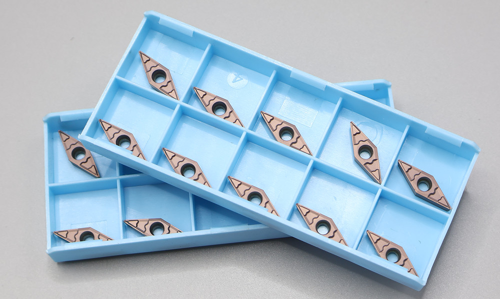 Carbide xoay inserts Rhombic 35 ° VBMT1103 Lớp phủ Lớp xoay Carbide inserts cho chế biến hoàn thiện trên Stainl