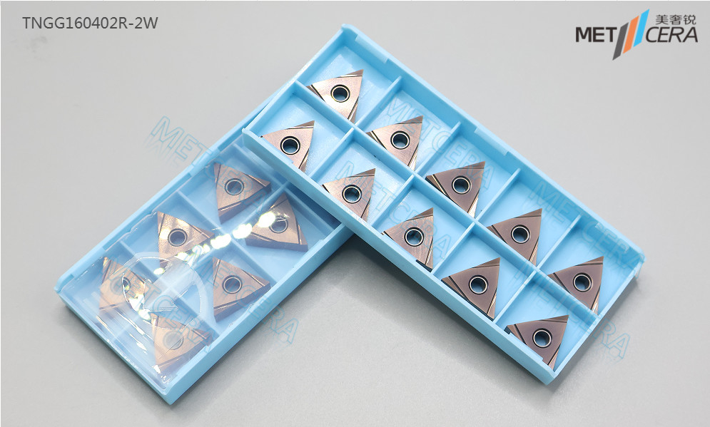 60 ° Tam giác âm với lỗ TNGG160402R-W Tay phải cắt xoay chèn, chèn carbure, chèn đất