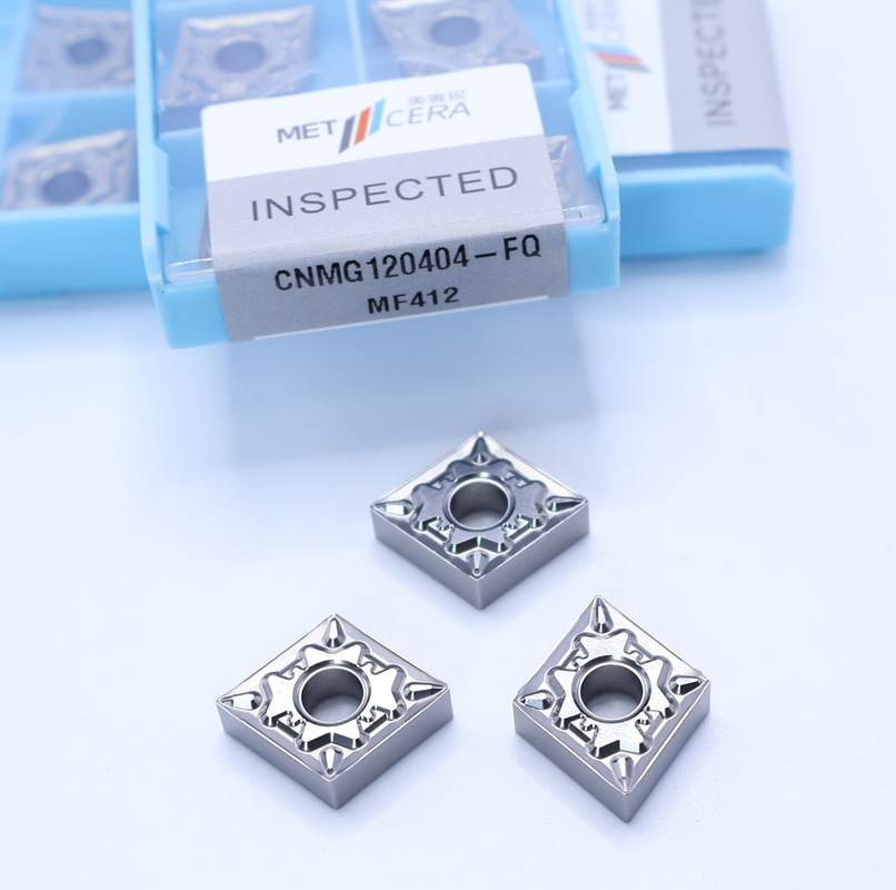 Máy quay CNC xoắn bên ngoài Chèn HRA92.5 Độ cứng CNMG120404-FQ Chèn Carbide không phủ