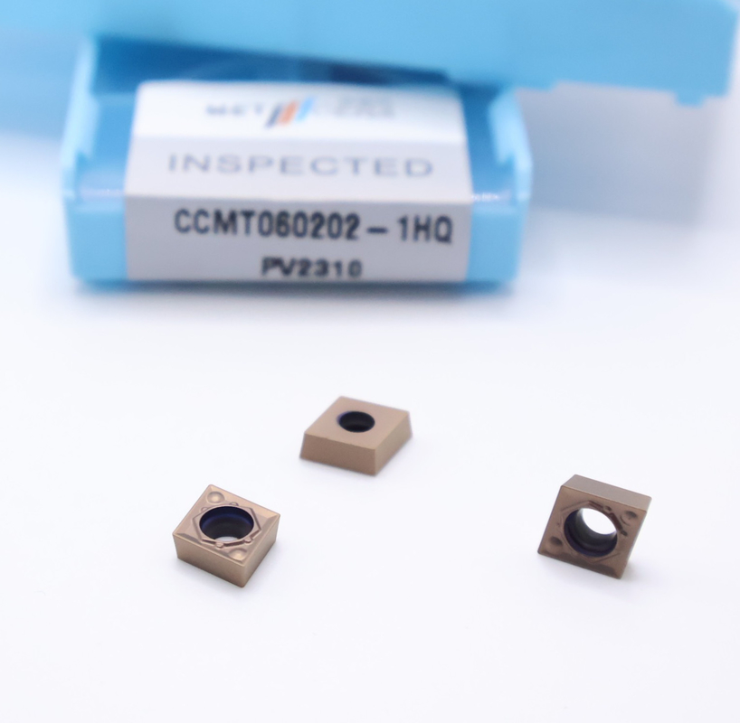 CCMT060202-1HQ PV2310 Công cụ cắt Cermet Chèn vật liệu đồng HRA92.5 Độ cứng bề mặt mịn