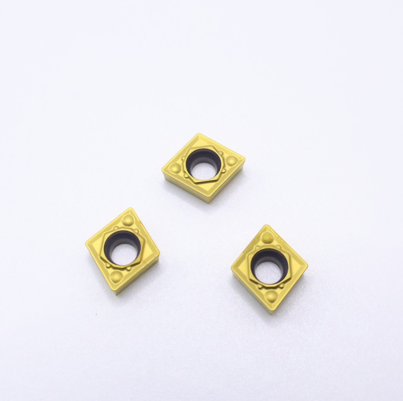 Bề mặt mịn CCMT060204-1HQ PV2110 Chèn xoay Cermet với độ cứng HRA92.5 và lớp phủ PVD