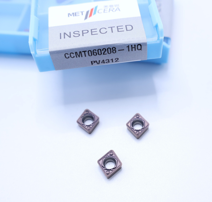 Công cụ cắt carbide chống gãy Nhúng CCMT060208-1HQ PV4312 Mượt bề mặt tốt cho xoay bên trong