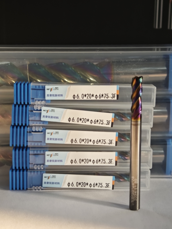 MAE PLUS Ống mài kết thúc bằng cacbít phủ cho kim loại phi sắt chế biến nhôm và đồng Φ6.0x20x6Dx75mm