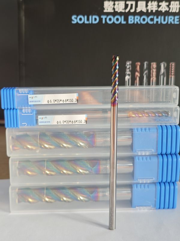 MAE PLUS Long Length Carbide Mill 3 Flute cho chế biến kim loại phi sắt, nhôm và đồng 6mm, Φ6.0x35x6Dx150mm