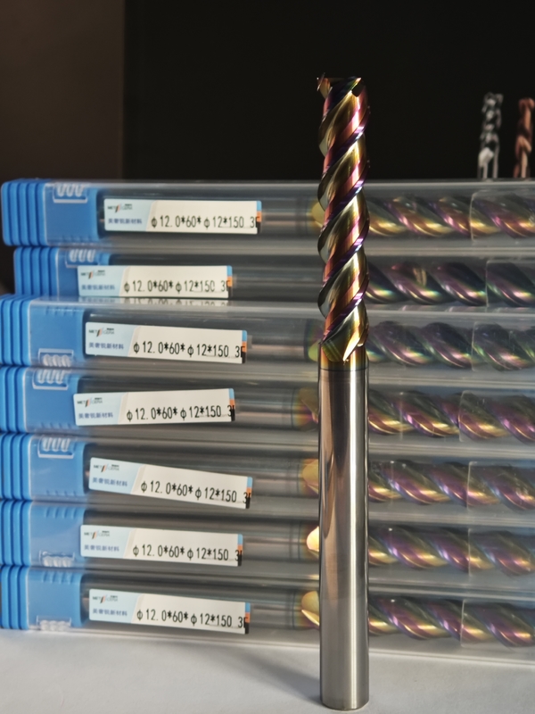 MAE PLUS CNC Endmill Độ cứng HRC55-60 Super Long Length Carbide Mill cho gia công kim loại phi sắt Φ12x60x12Dx150mm