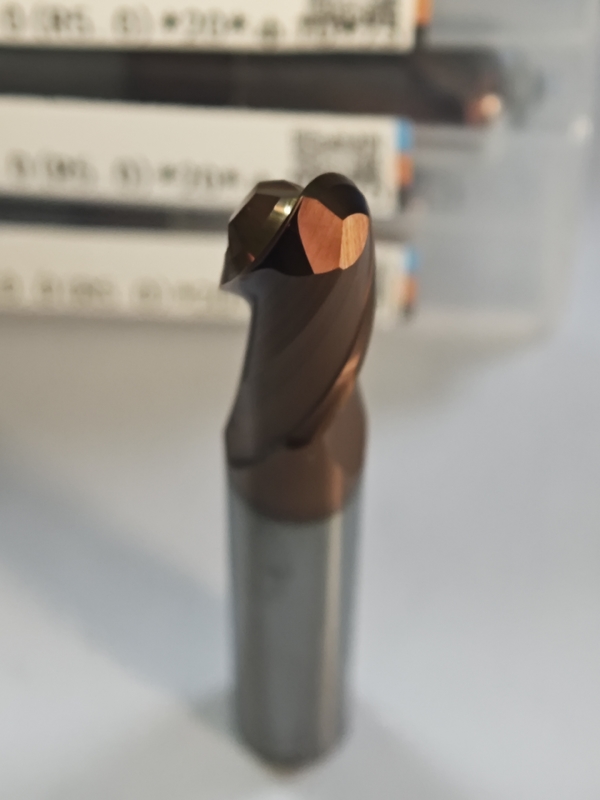 MPB2 Solid Carbide Ball Nose End Mill 2 Flute R0.5-10, 10mm, Φ10.0 ((R5.0) x20x10Dx75mm