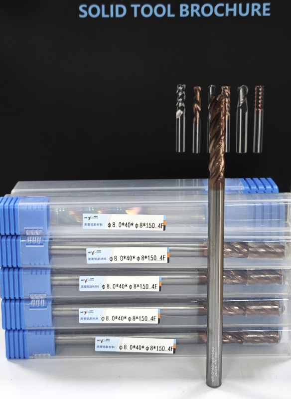MPE4 Solid Carbide Long Flat Mill 4F Long End Mill Super Long Flute CNC Long Mill Cutter 8mm x 40 x 150mm Loại vận chuyển DHL / FEDEX / TNT / UPS