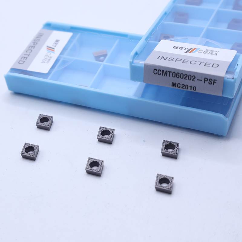 CCMT060202 Máy quay CNC có thể lập chỉ số Cermet Đặt quay cho việc hoàn thiện thép và kim loại khác