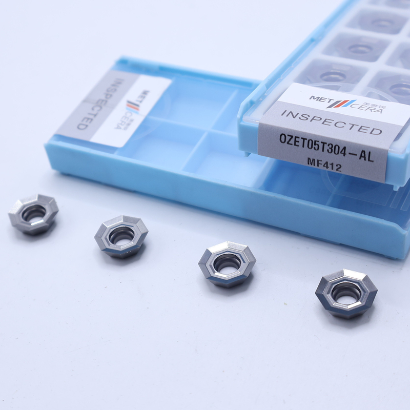 MF412 Lớp hình tám giác Carbide Insert OZET05T304-AL để xoắn thép không gỉ nhôm