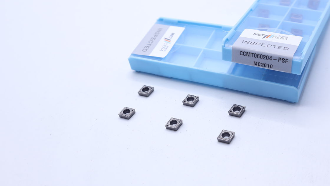 CCMT060204 Máy quay CNC Chất chèn xoay Cermet có thể lập chỉ số để hoàn thiện thép và kim loại khác