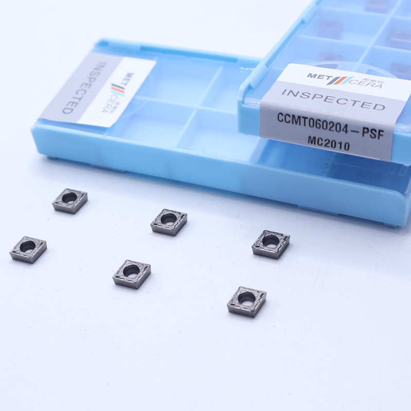 CCMT060204 Máy quay CNC Chất chèn xoay Cermet có thể lập chỉ số để hoàn thiện thép và kim loại khác