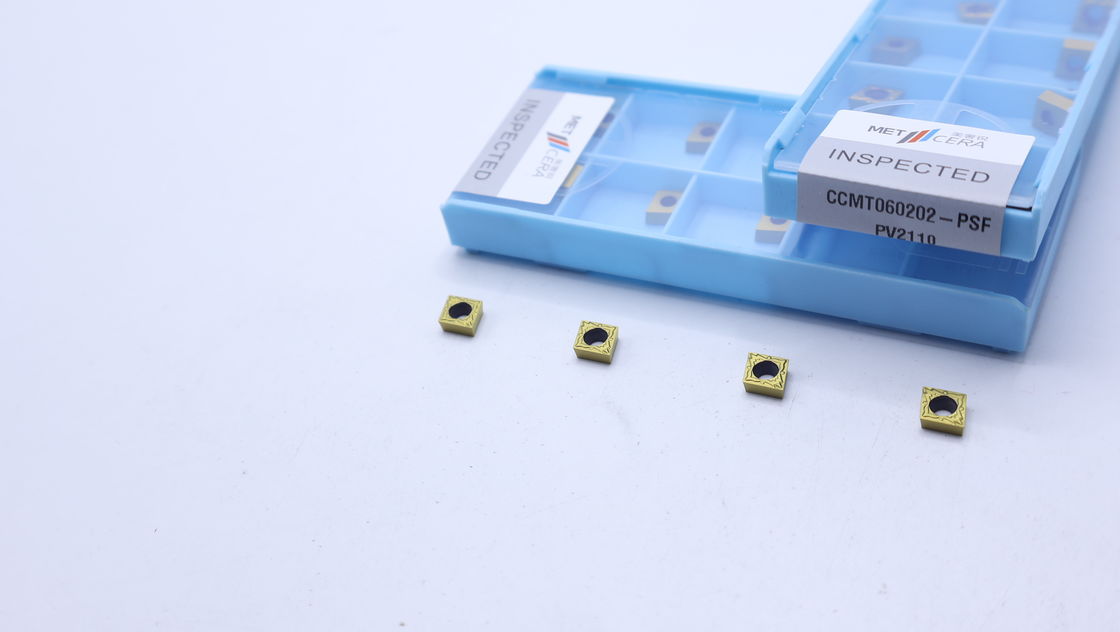 CCMT060202 Máy quay CNC có thể lập chỉ số Cermet Đặt quay cho việc hoàn thiện thép và kim loại khác