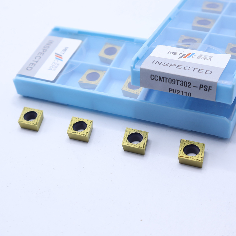 CCMT09T302 PVD phủ CNC Cermet Insert cho công cụ xoay máy quay kim loại, Công cụ xoay máy quay kim loại, Máy cắt chipbreaker hoàn thiện