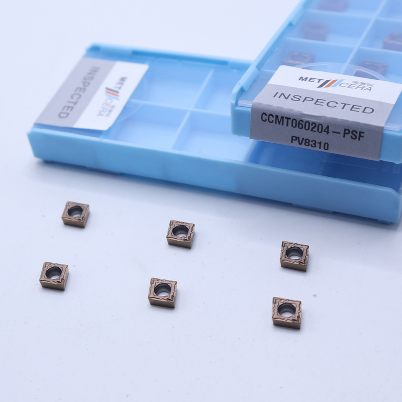 CCMT060204 CNC Carbide Turning Inserts cho cắt thép và hợp kim hoàn thiện, PVD coated Insert, CCMT cho công cụ quay xoắn