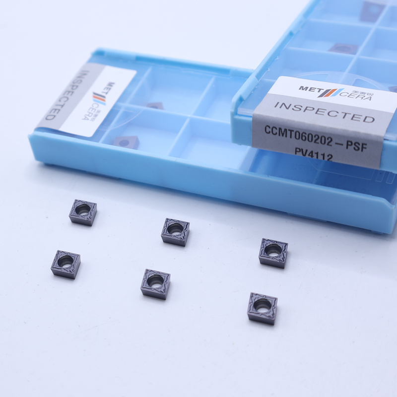 CNC Carbide Turning Inserts, PVD phủ Carbide Turning Insert cho máy cầm công cụ máy quay, CCMT060202