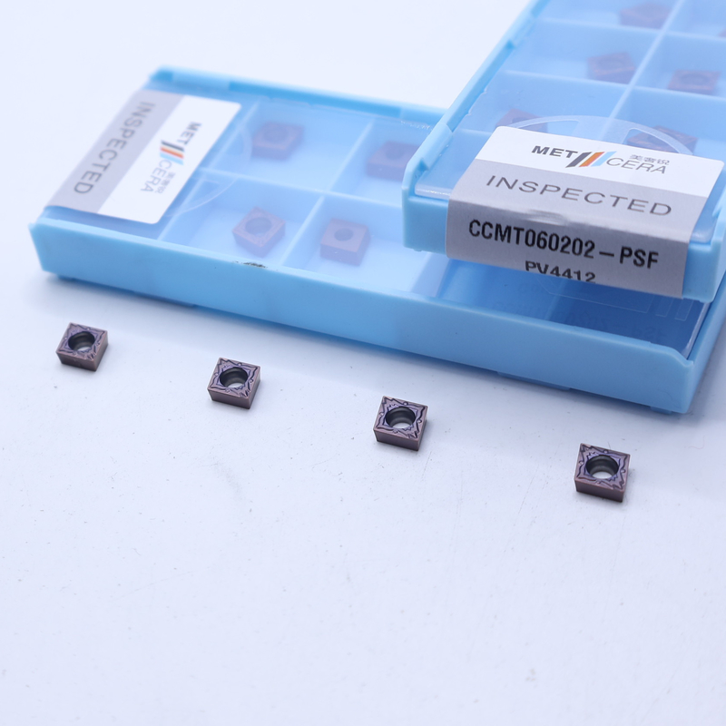 CNC Carbide Turning Inserts, PVD phủ Carbide Turning Insert cho máy cầm công cụ xoắn ốc, Finish Chipbreaker PSF, CCMT060202