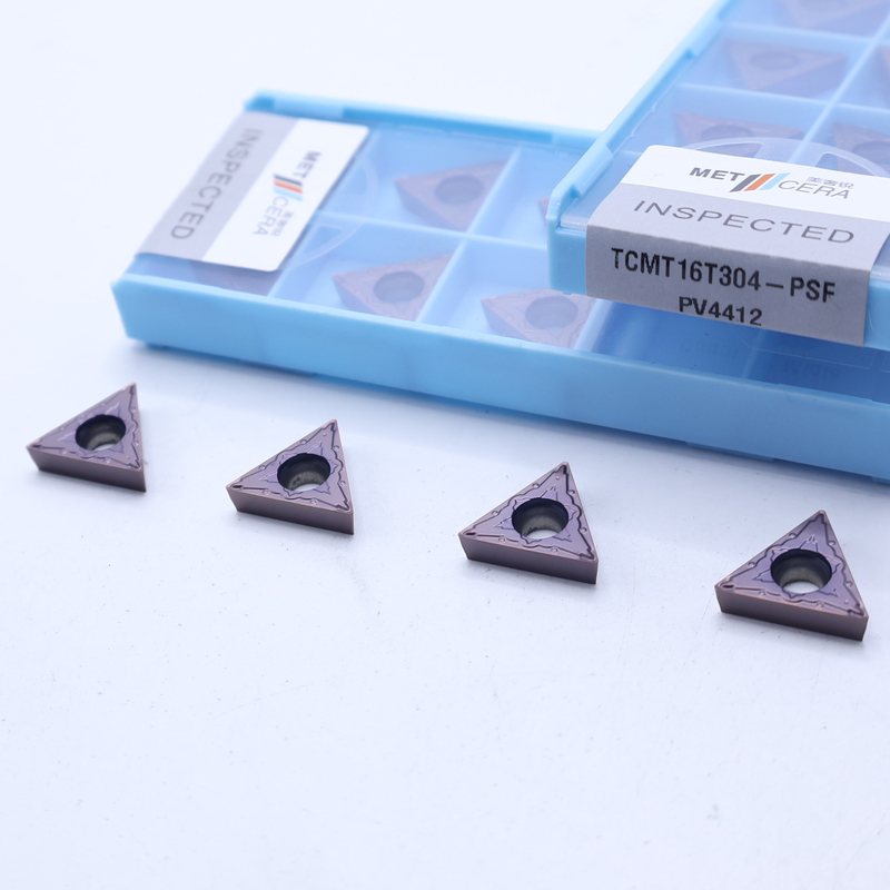 CNC Blade TCMT16T304 Tungsten Carbide Inserts TCMT 32.51 Cho 1/2 Công cụ xoay vòng, PVD phủ, kết thúc chipbreaker, màu đỏ tím