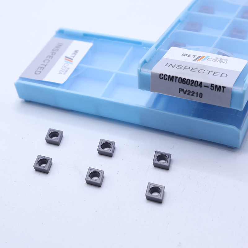 CCMT060204 PVD phủ Cermet quay chèn bên trong 5MT chipbreaker màu xám PV2210 lớp độ cứng cao HV3500