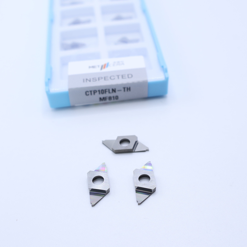 HRA91.8 Độ cứng Không phủ lớp phủ CNC Carbide Insert For Cut-Off CTP Parting Off Inserts Indexable Left Cutting CTP10FLN-TH