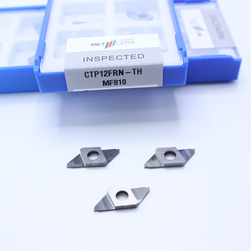 Không phủ lớp phân tách bỏ các phần chèn có thể chỉ mục lớp MF810 CNC Carbide Insert For Cut-Off CTP12FRN-TH