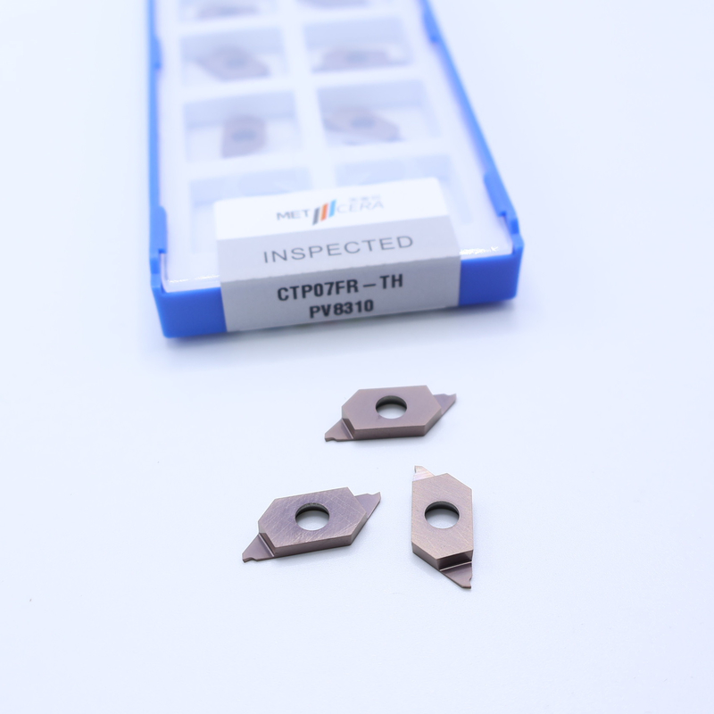 Phần làm việc bằng thép không gỉ PVD phủ CNC Carbide Insert For Cut-Off Parting Off Inserts CTP07FR-TH
