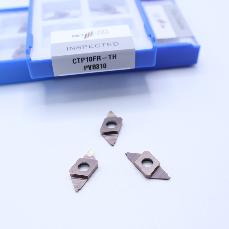 CTP10FR-TH CNC Carbide Insert For Parting Off CTP PVD Coated Indexable Inserts Right Cutting Workpiece Stainless Steel
