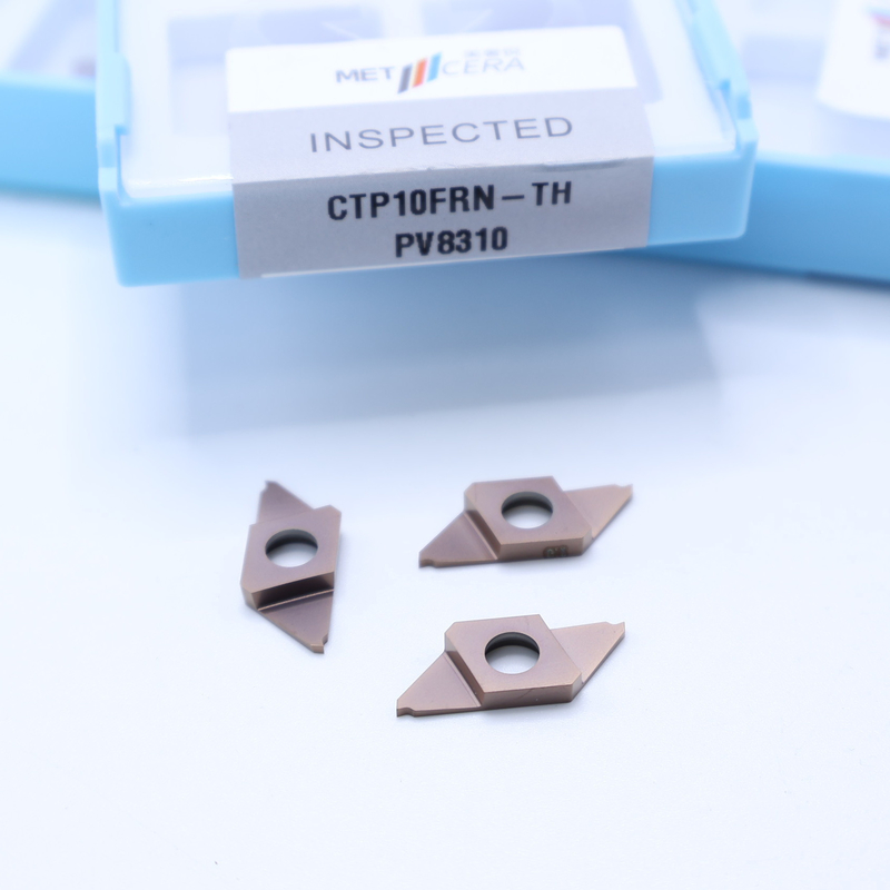 CTP10FRN-TH CNC Carbide Insert For Cut-Off PVD Coated Parting Off Indexable Inserts Right Cutting HV4200 Độ cứng CTP