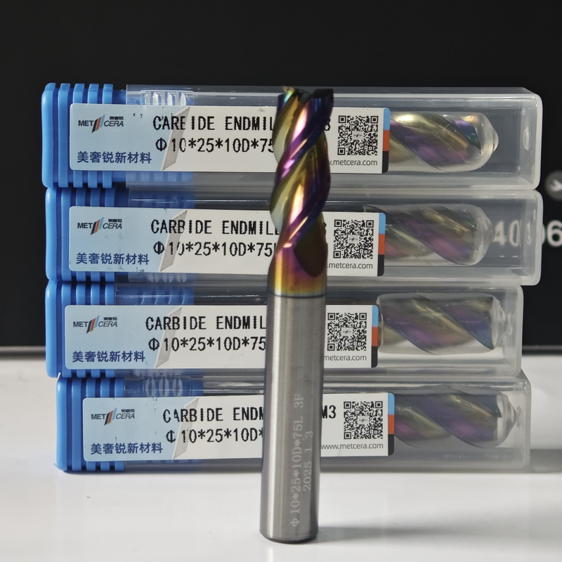 MAE PLUS hiệu suất cao CNC cuối máy 3 đàn đàn EndMill cho gia công kim loại phi sắt, nhôm và đồng chế biến máy 10mm, Φ10x25x10Dx75mm