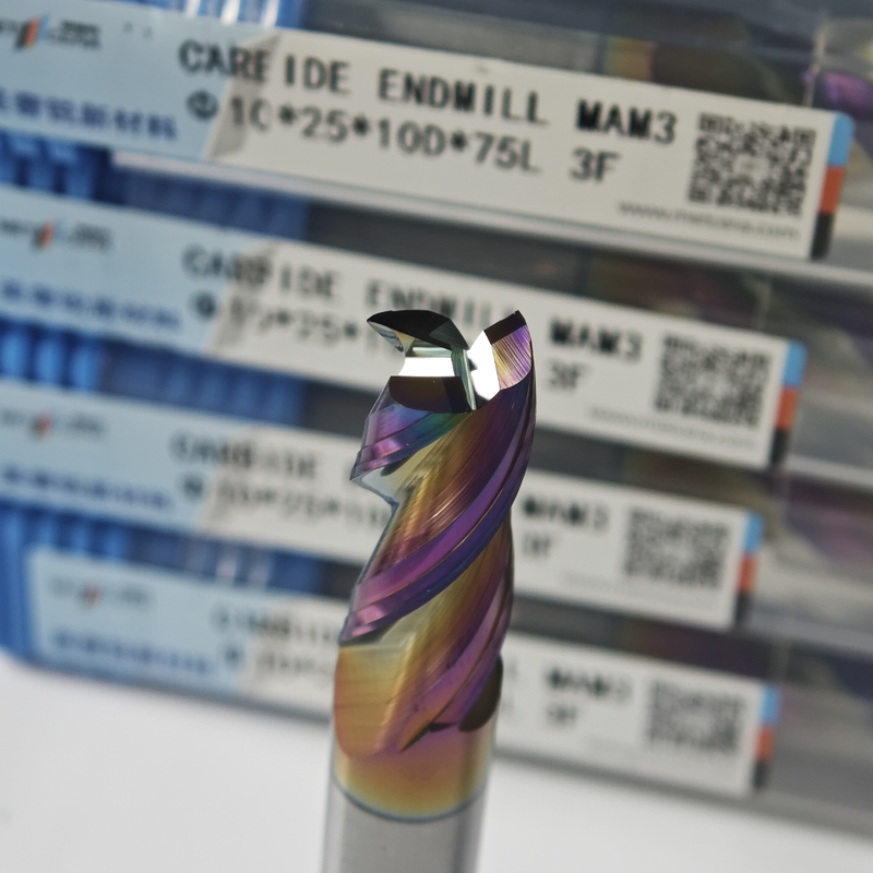 MAE PLUS hiệu suất cao CNC cuối máy 3 đàn đàn EndMill cho gia công kim loại phi sắt, nhôm và đồng chế biến máy 10mm, Φ10x25x10Dx75mm