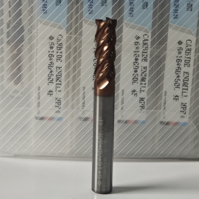 MPF4 Solid Carbide 6mm Universal 4 Flute Flat End Mill 6x16x6Dx50mm để cắt thép carbon và thép hợp kim carbon thấp