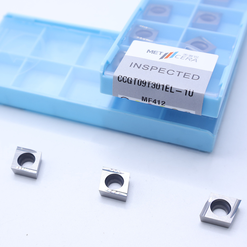 Mức MF412 Cemented Carbide CCGT09 Carbide Insert Boring Insert for Low Feed Steel Cutting Positive Insert CCGT09T301EL-1U