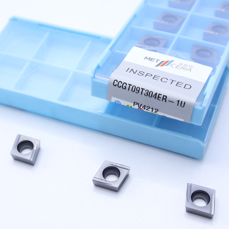 PV4212 Cemented Carbide CCGT09 Carbide Insert for Alloy Steel Turning Lớp nháp nội bộ