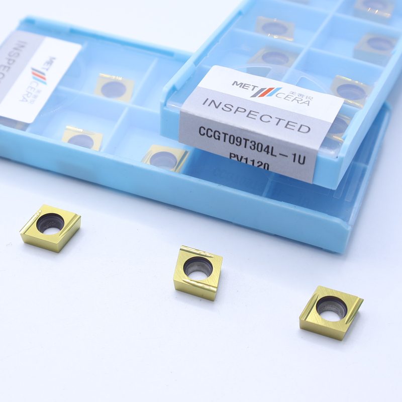 Golden HV3500 CCGT09 PVD phủ Cermet Insert Boring Insert cho Low Feed Positive Insert cắt thép cacbon Thép hợp kim thấp