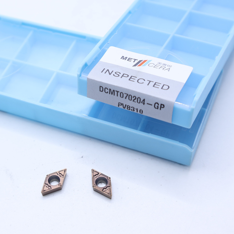 DCMT070204 DCMT11T304 Carbide Turning Inserts PVD được phủ để xoay bên ngoài và bên trong GP Chip Breaker