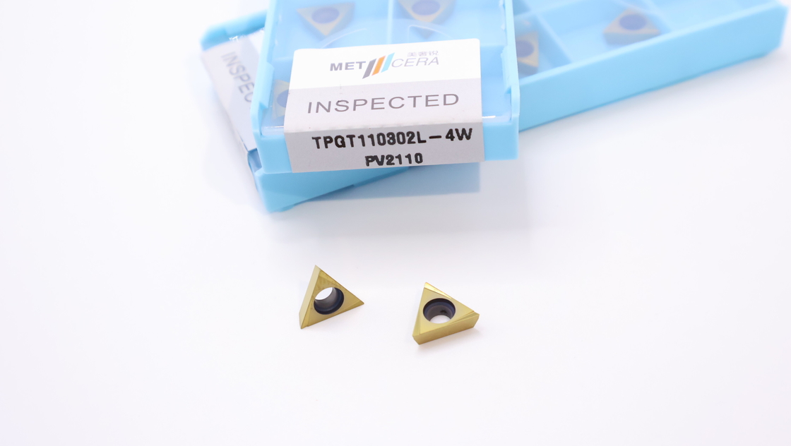 TPGT06 TPGT08 TPGT09 TPGT10 TPGT11 Các thiết bị nhúng quay CNC Cermet không phủ lớp phủ 4W Chip Breaker