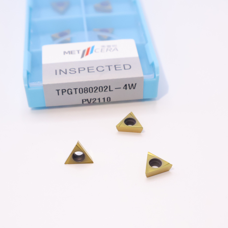 TPGT06 TPGT08 TPGT09 TPGT10 TPGT11 Các thiết bị nhúng quay CNC Cermet không phủ lớp phủ 4W Chip Breaker