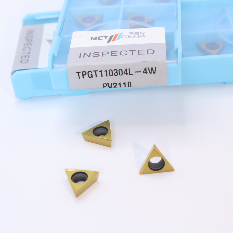 TPGT06 TPGT08 TPGT09 TPGT10 TPGT11 Các thiết bị nhúng quay CNC Cermet không phủ lớp phủ 4W Chip Breaker