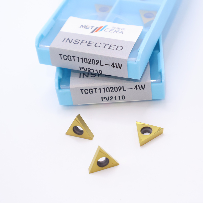 Các phần đính kèm kết thúc thép hợp kim thấp trong máy cắt chip 4W với các phần đính kèm xoay CNC Cermet TCGT11