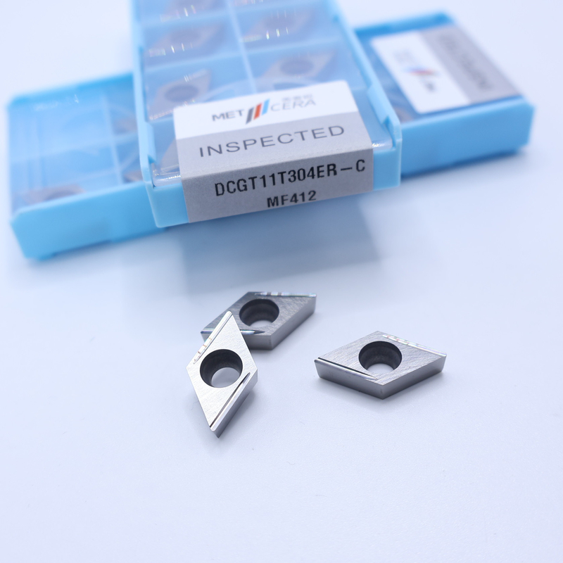 MF412/PV4312 Hạt bạc / đồng DCGT07 DCGT11 Carbide CNC Turning Inserts với C Finish Chip Breaker