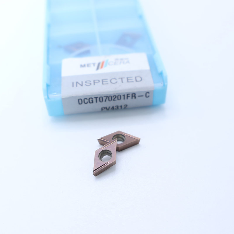 MF412/PV4312 Hạt bạc / đồng DCGT07 DCGT11 Carbide CNC Turning Inserts với C Finish Chip Breaker