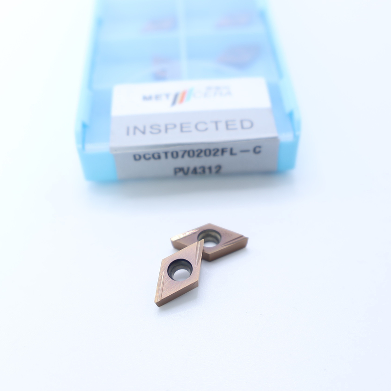 MF412/PV4312 Hạt bạc / đồng DCGT07 DCGT11 Carbide CNC Turning Inserts với C Finish Chip Breaker