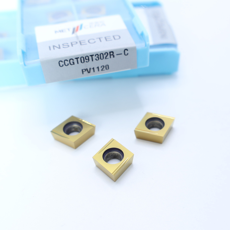 Carbon Steel Workpiece CCGT06 CCG09 Cermet Turning Inserts With Finish And C Finish Chip Breaker Đối với CNC Machining