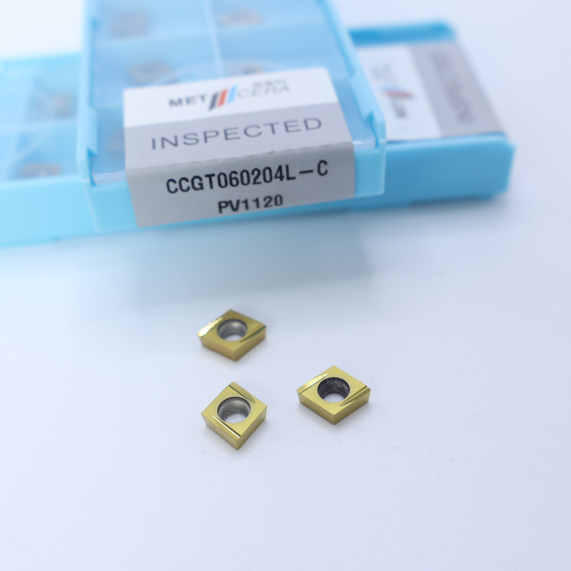 Carbon Steel Workpiece CCGT06 CCG09 Cermet Turning Inserts With Finish And C Finish Chip Breaker Đối với CNC Machining