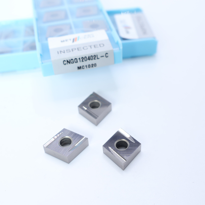 Phần làm việc thép cacbon CNGG12 Cermet xoay chèn với lớp phủ không sơn và C kết thúc chip breaker