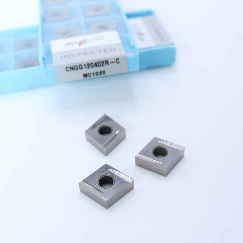 Phần làm việc thép cacbon CNGG12 Cermet xoay chèn với lớp phủ không sơn và C kết thúc chip breaker