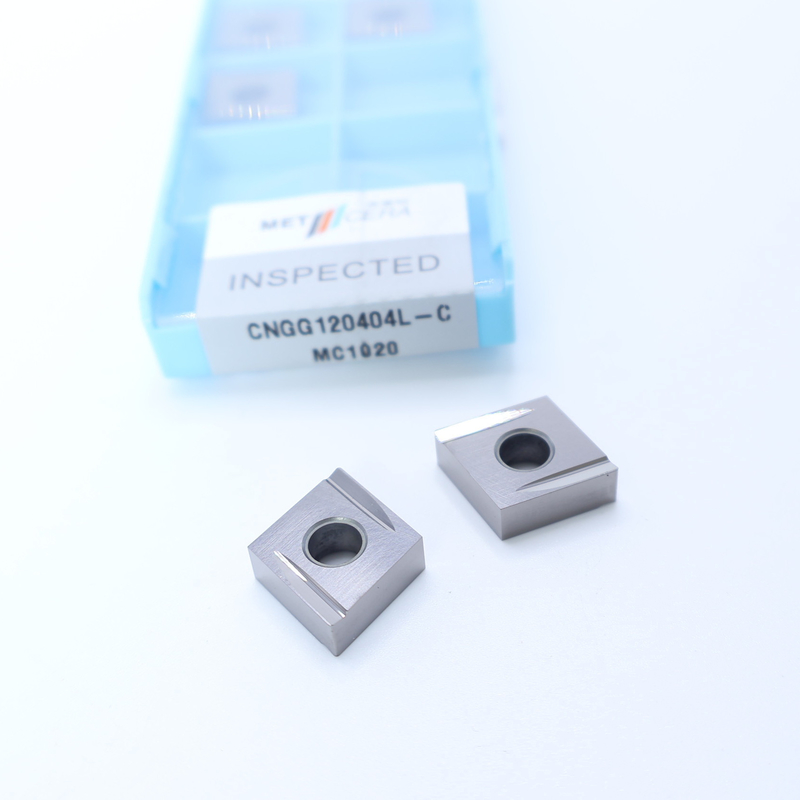 Phần làm việc thép cacbon CNGG12 Cermet xoay chèn với lớp phủ không sơn và C kết thúc chip breaker