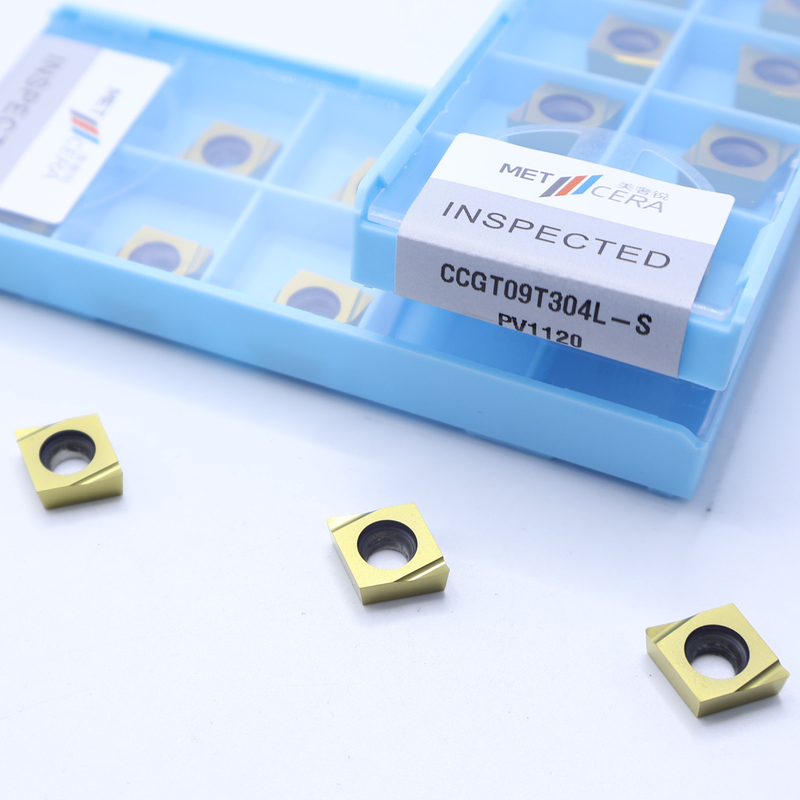 Vật liệu kim loại Kháng mài cao Ưu điểm Cổ phần quay CNC Cermet CCGT03 CCGT06 CCGT09 với S Finish Chip Breaker