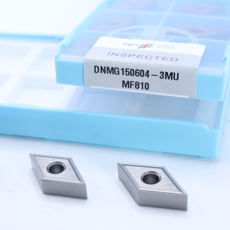 Thép hợp kim thấp DNMG1504 Carbide Turning Insert với 3MU Semifinished Chipbreaker và lớp phủ không phủ