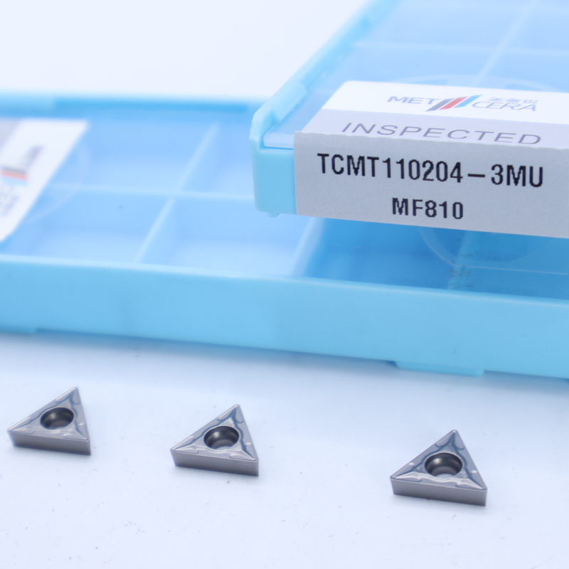 Mức MF810 Vỏ xoắn Carbide bạc TCMT09 TCMT11 TCMT16 Vỏ xoắn CNC tích cực với máy phá chip bán kết thúc 3MU